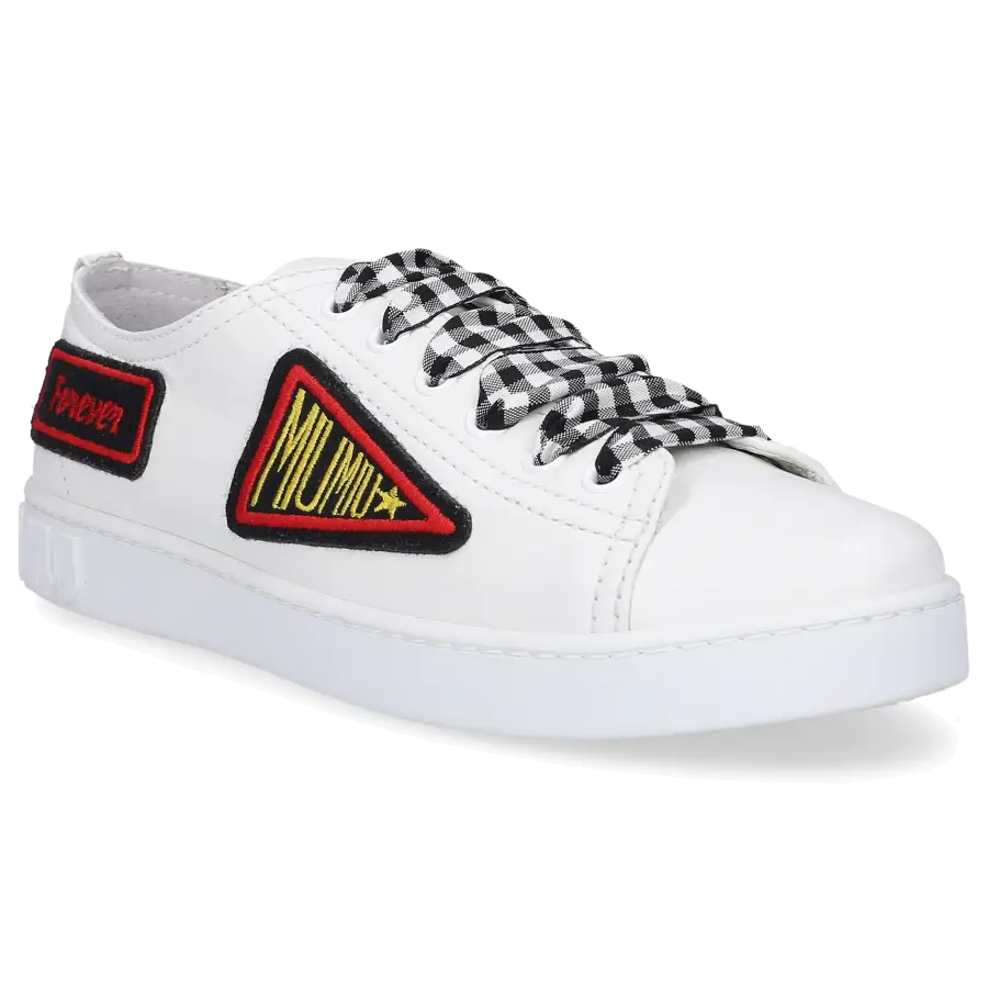 Miu Miu - Sneaker low Kalbsleder - weiß