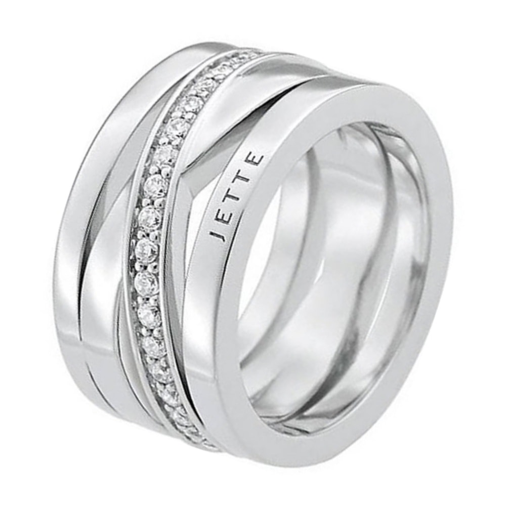 Jette Bague pour femme 925 Argent rhodié argent Bague