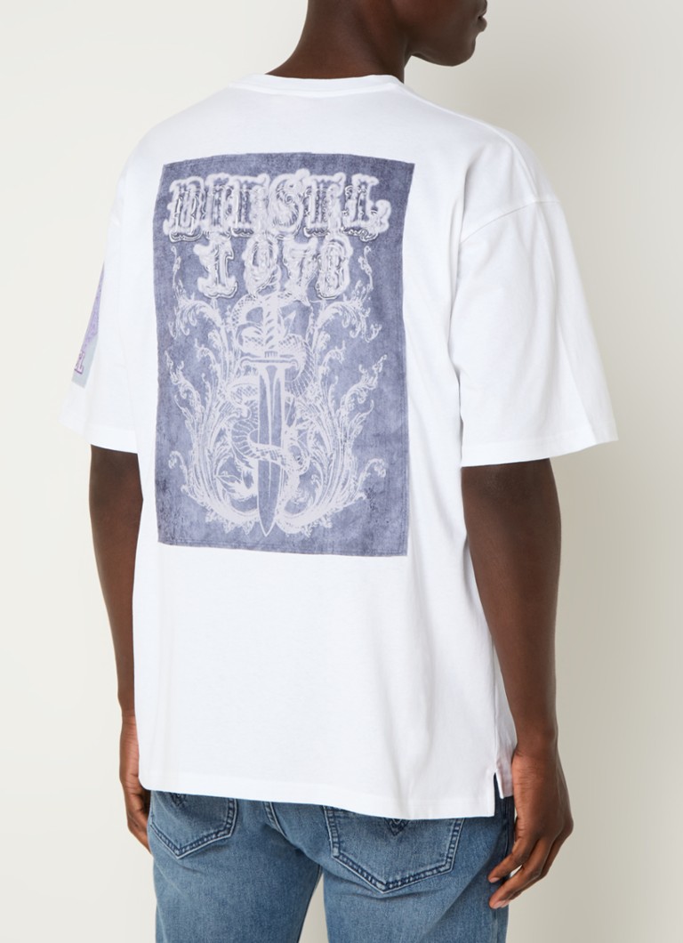 Tricou Diesel cu logo și imprimeu pe spate.