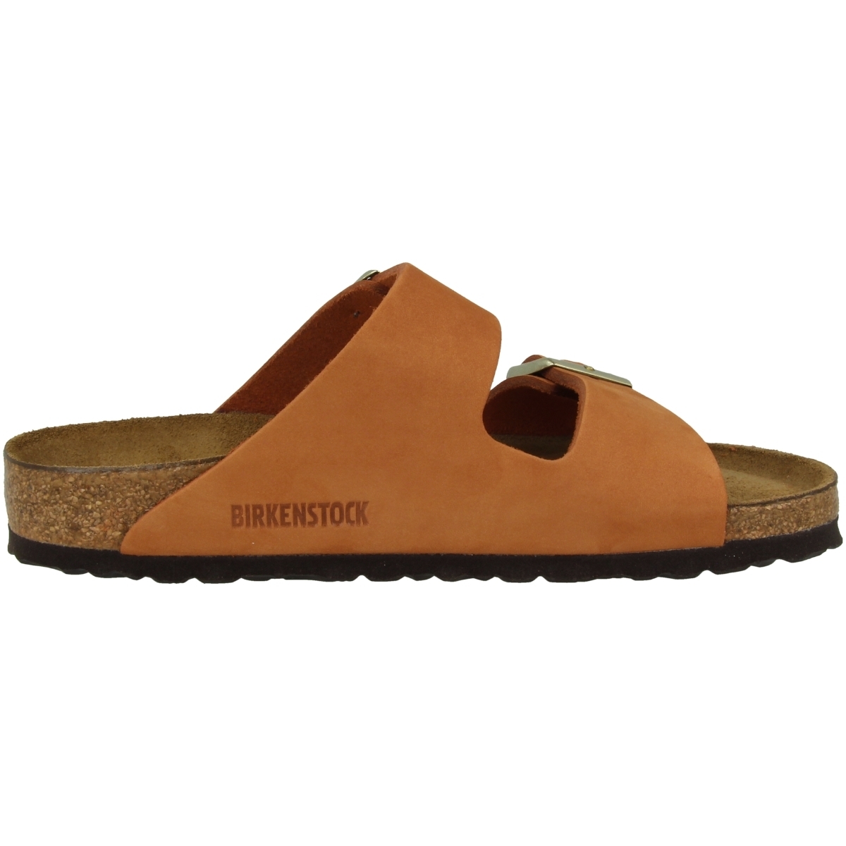 Birkenstock Arizona SFB Nubukleder Weichbettung schmal Sandale braun