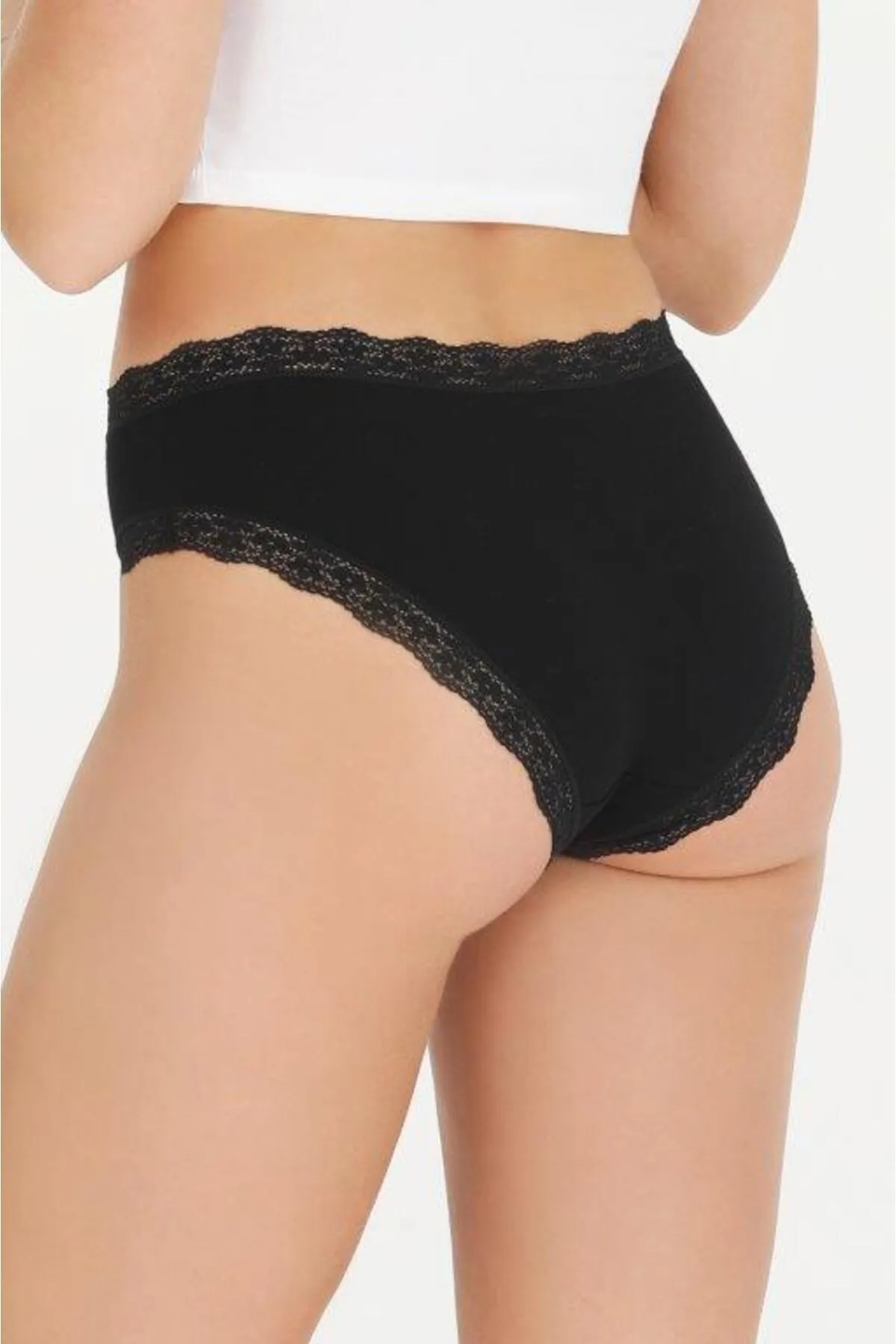 Sensu  Damen-Slip-Höschen mit Spitzenmuster, gemischte Farben, 5-l-Packung, Set KTS3070-5