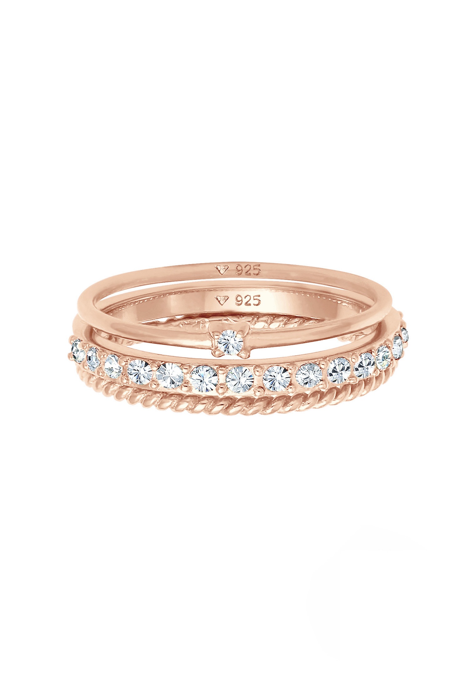 Elli női elegáns, ünnepi, réteges megjelenés 925-ös sterling ezüst kristályokkal