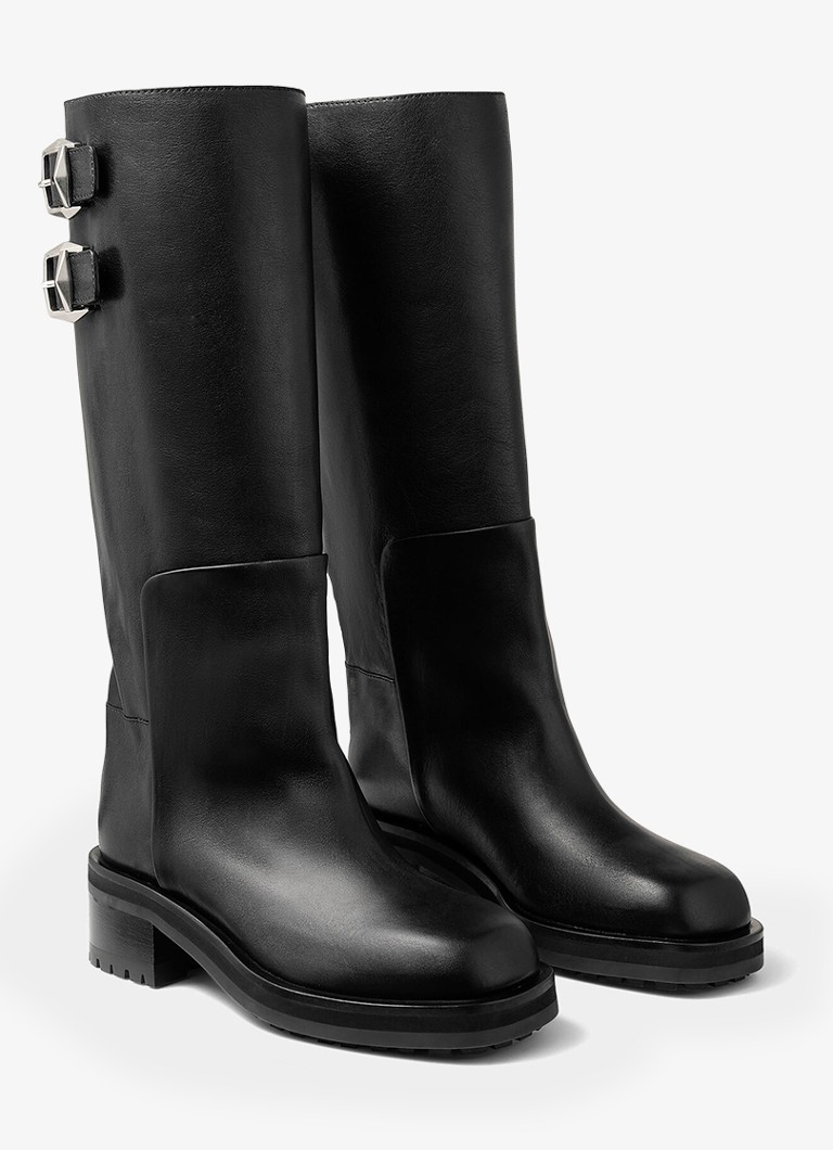 Stivali sopra il ginocchio in pelle di vitello Jimmy Choo Brooklyn KB 50