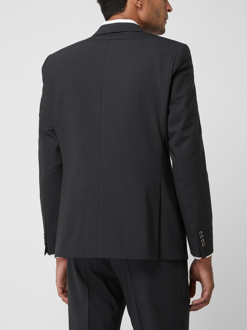 Slim Fit Anzug mit 2-Knopf-Sakko in anthrazit