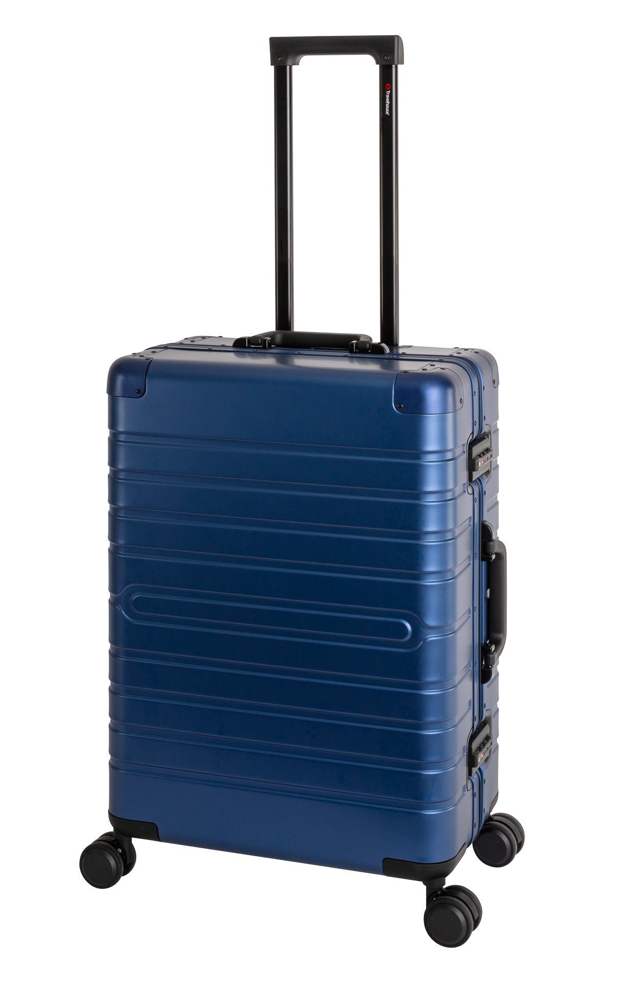 Travelhouse Hartschalen-Trolley Oslo, 4 Rollen, Aluminium Hartschale Schnappverschlüsse