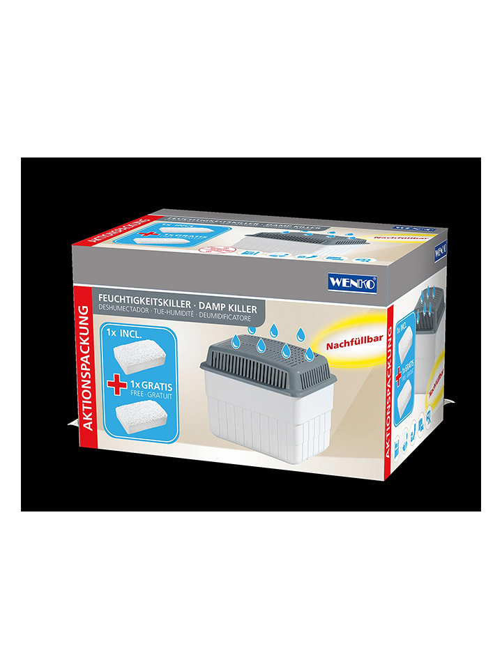Wenko 3tlg. Set: Feuchtigkeitskiller in Weiß/ Grau - (B)24 x (H)16 x (T)15 cm günstig kaufen onesize