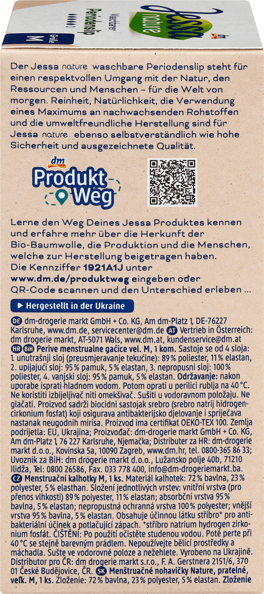 Periodenunterwäsche Slip schwarz Gr. M nature, 1 St