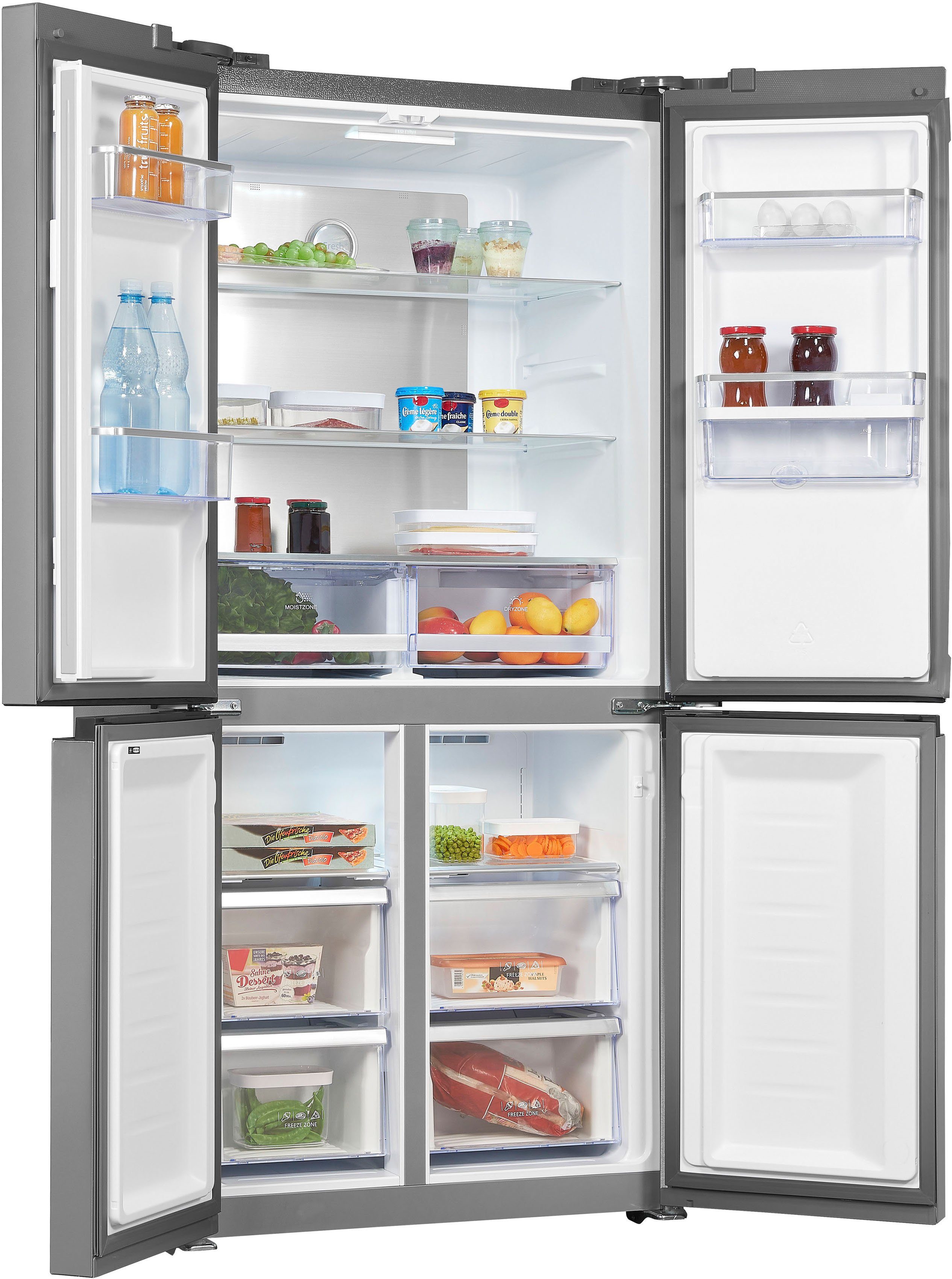 exquisit Multi Door MD430-100-WS-200E inoxlook, 183,0 cm hoch, 83,6 cm breit