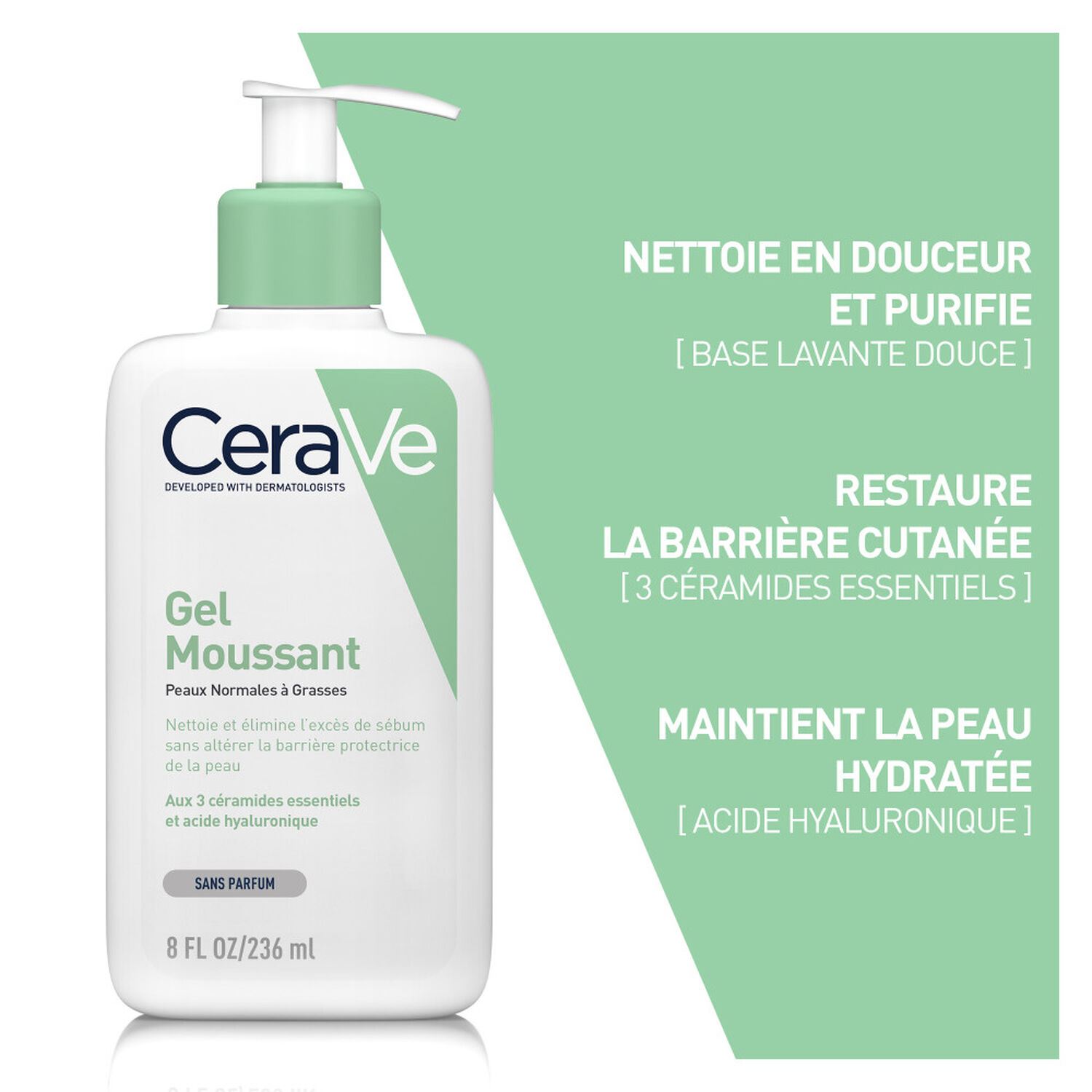 Cerave Gel Moussant Elimine l'Excès de Sébum