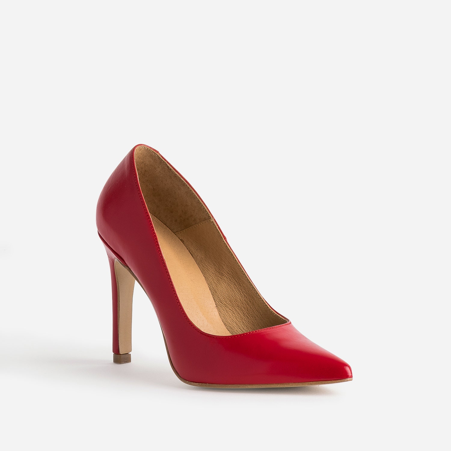 Stiletto TEXTO rouge foncé en cuir