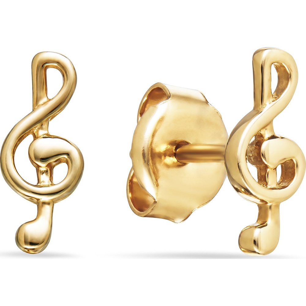 FAVS Boucles d'oreilles à fermoir à poussette 375 Or jaune Boucles d'oreilles