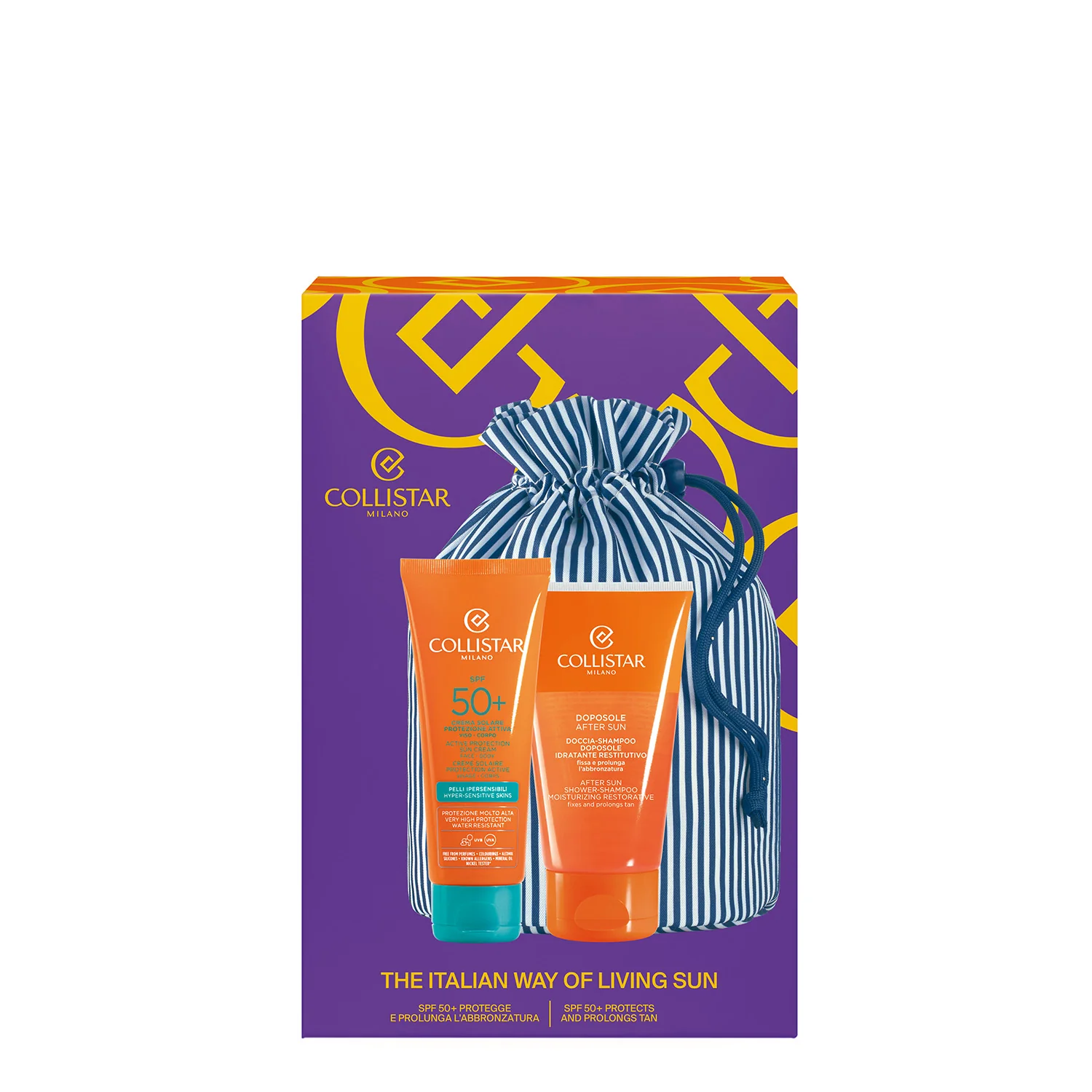 Set za sunčanje Krema za sunčanje s aktivnom zaštitom za preosjetljivu kožu SPF50+ - Sun Set, Sun Coffret, Krema za tijelo s visokom zaštitom od sunca.