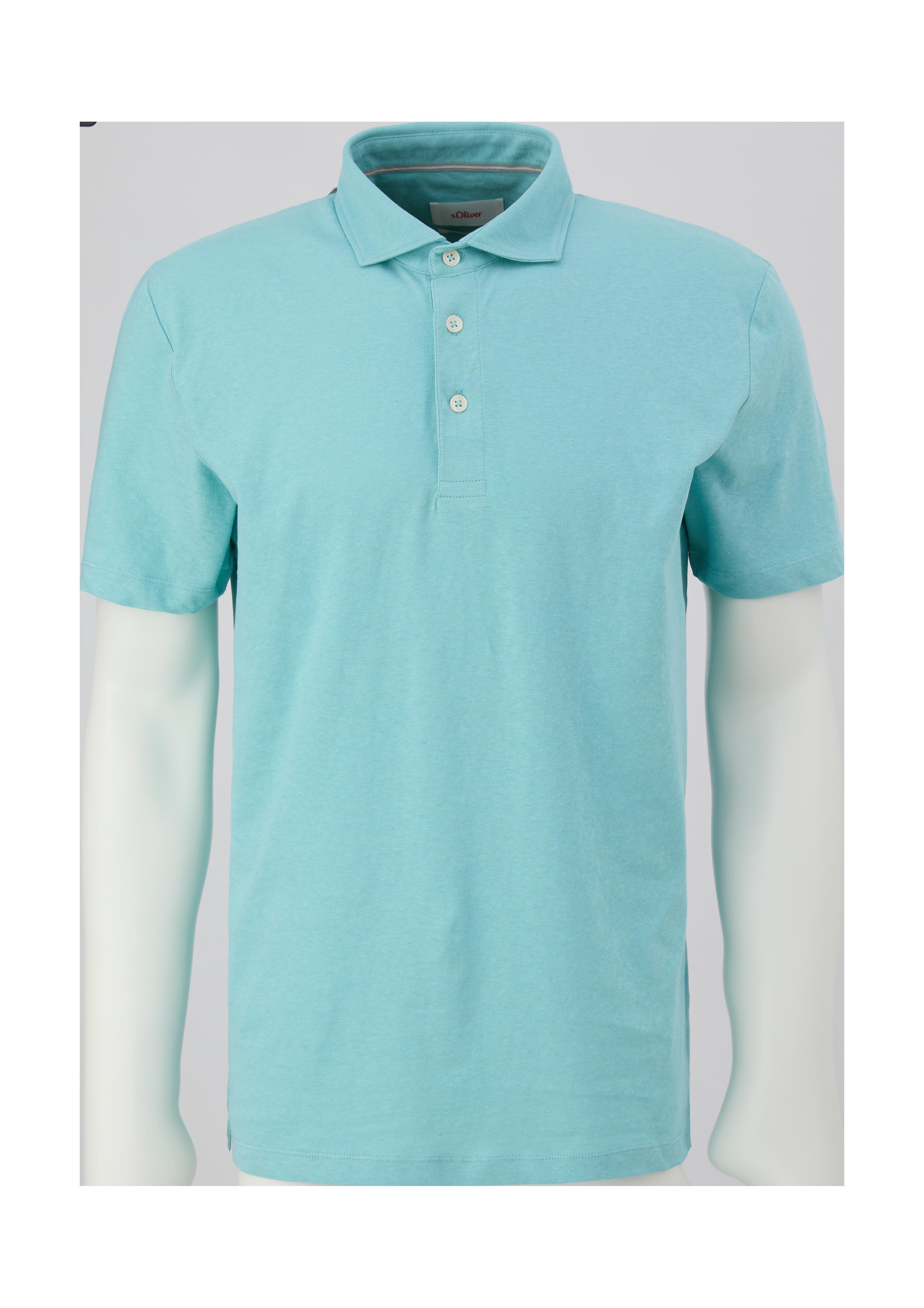 Poloshirt aus Leinenmix  2129832-6120