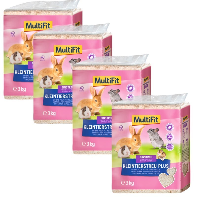 MultiFit Streu & Stroh MultiFit Kleintierstreu Plus 4x3 kg