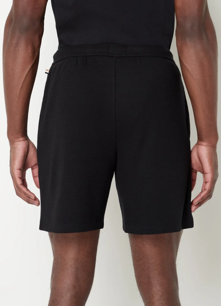 Short de pyjama texturé HUGO BOSS Waffle coupe droite