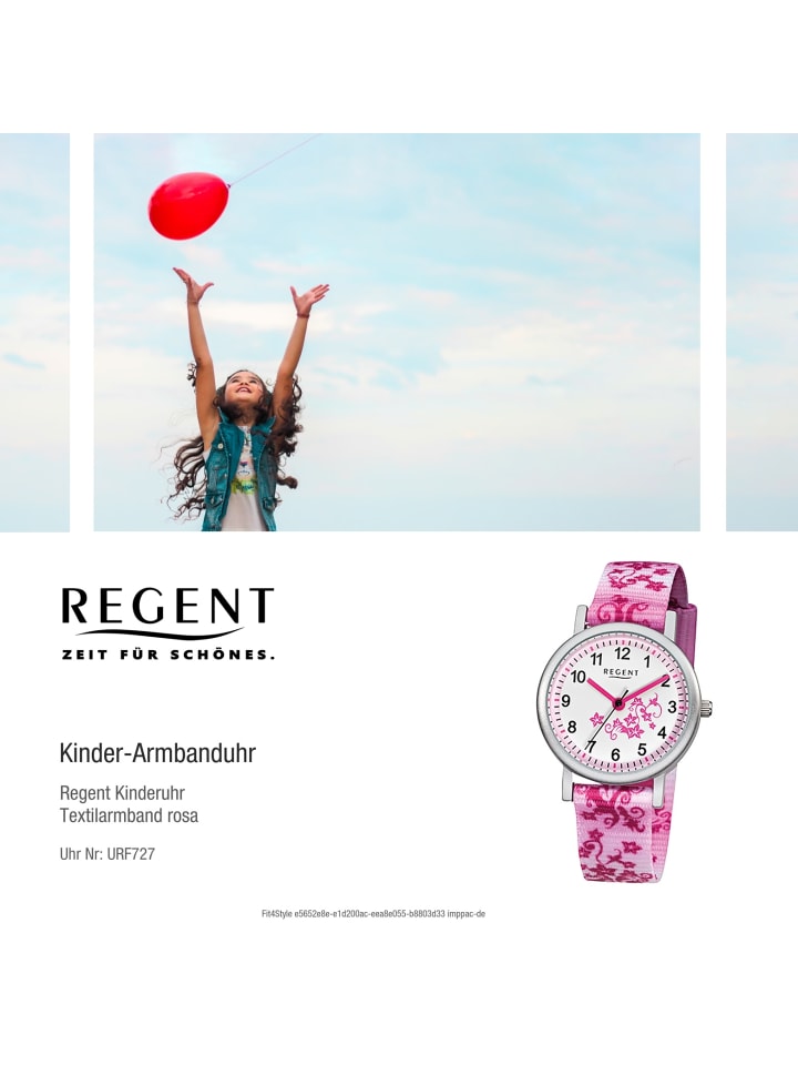 Regent Analog-Armbanduhr Regent Kinderuhren rosa, pink, weiß klein (ca. 29mm) günstig kaufen onesize