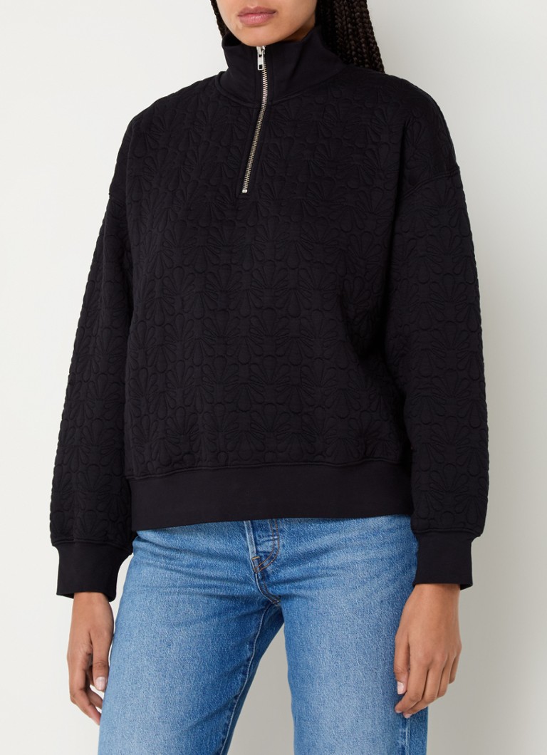 Texturált Levi's pulóver félcipzárral