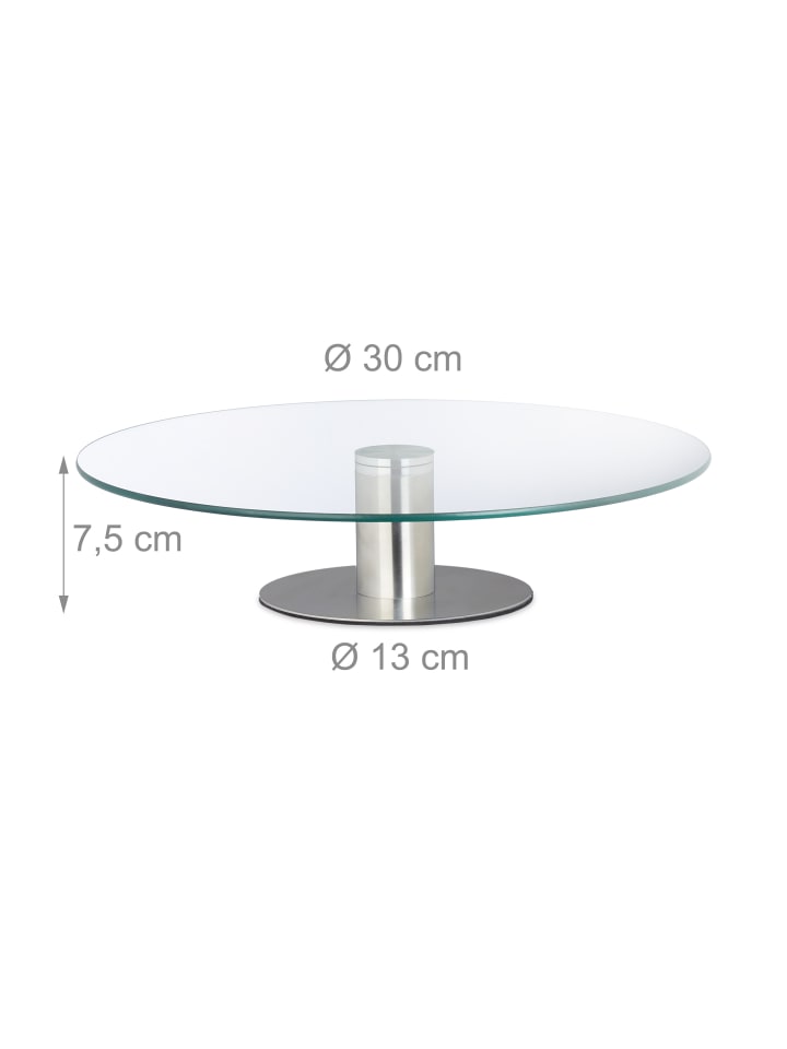 relaxdays Tortenplatte in Transparent - Ø 30 cm günstig kaufen onesize