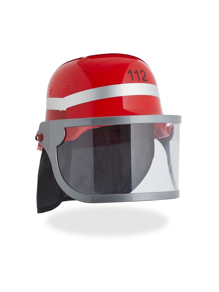 relaxdays 24x Kinder Feuerwehrhelm in Rot günstig kaufen onesize