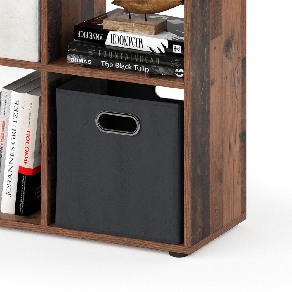 Vicco Raumteiler Standregal Bücherregal TETRA 4 Fächer Old Style