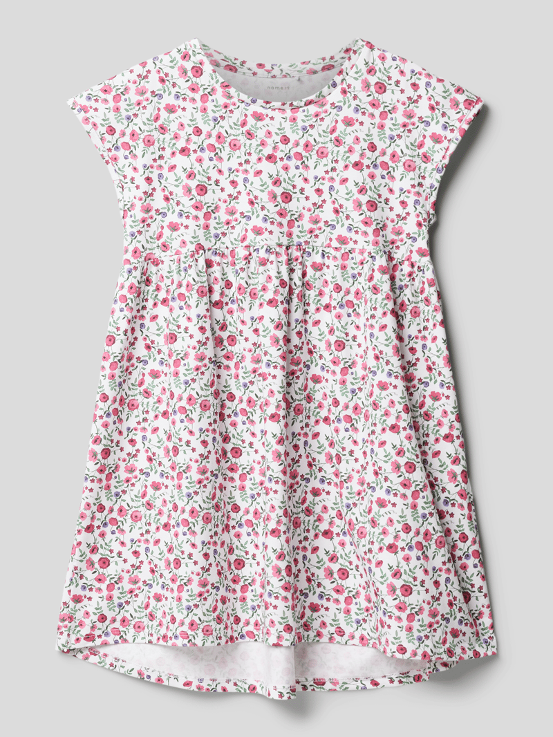 Kleid mit Allover-Print Modell 'DOTTA' in weiß
