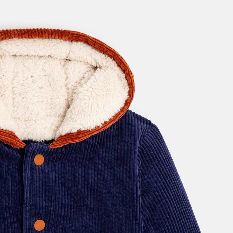 Veste bébé garçon velours doublé bleu nuit Catimini