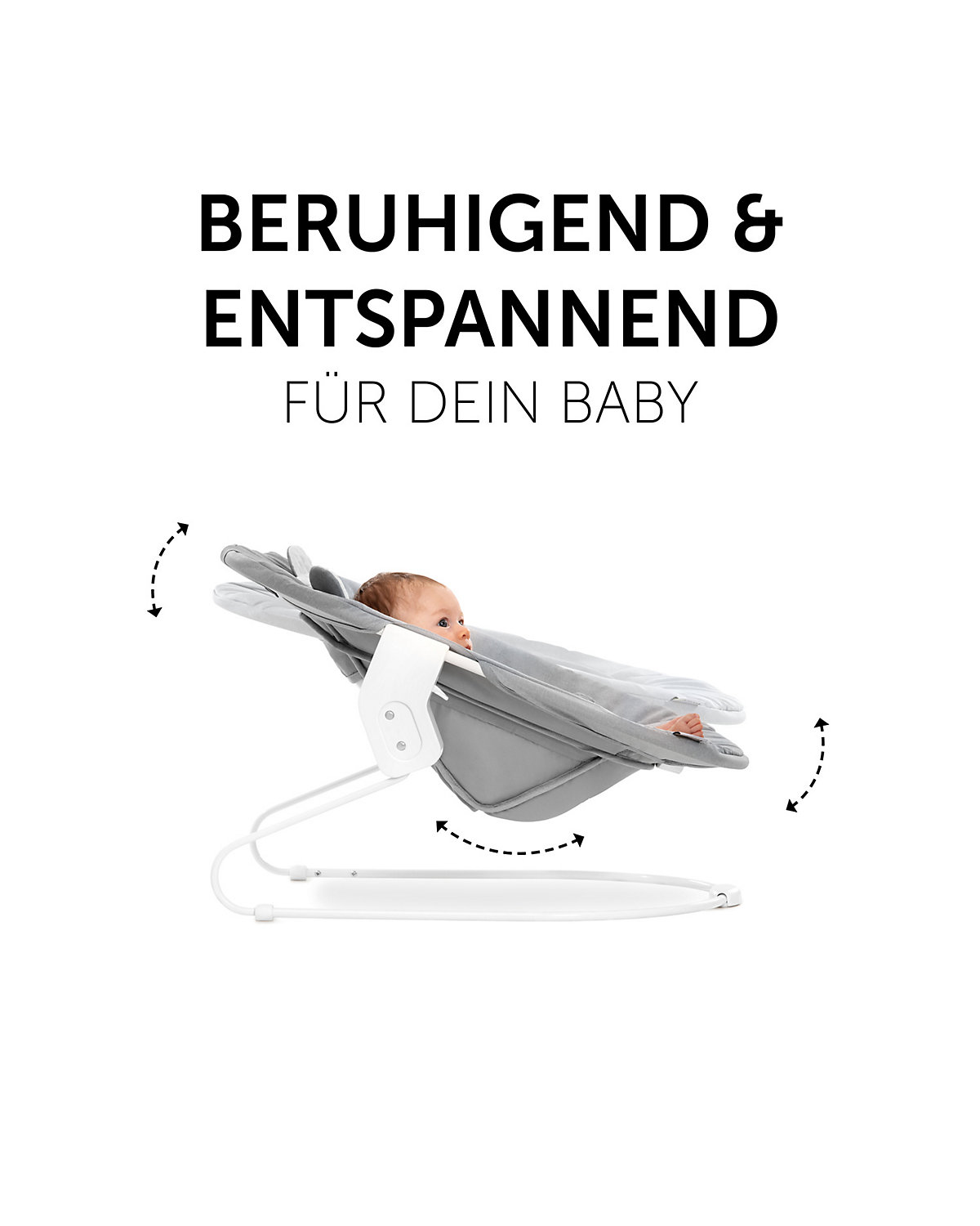 Bouncer 2in1 für Alpha+ Hochstuhl Newborn Set, Pastel Bear Light Grey