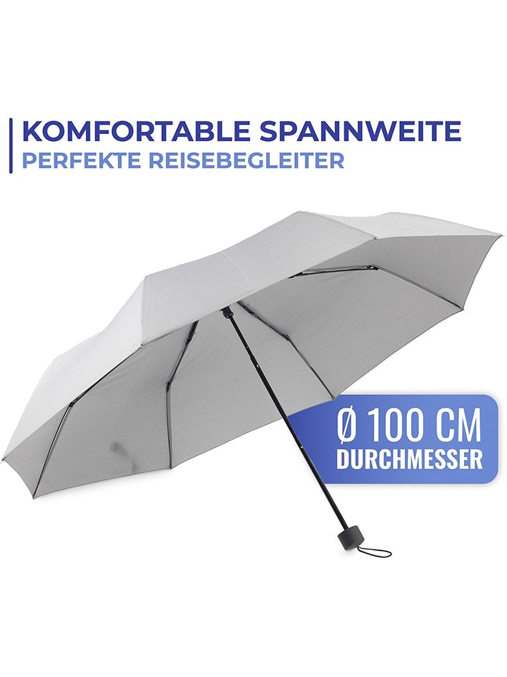 Wenko 2in1 Taschenschirm in Grau - (B)40 x (H)40 cm günstig kaufen onesize