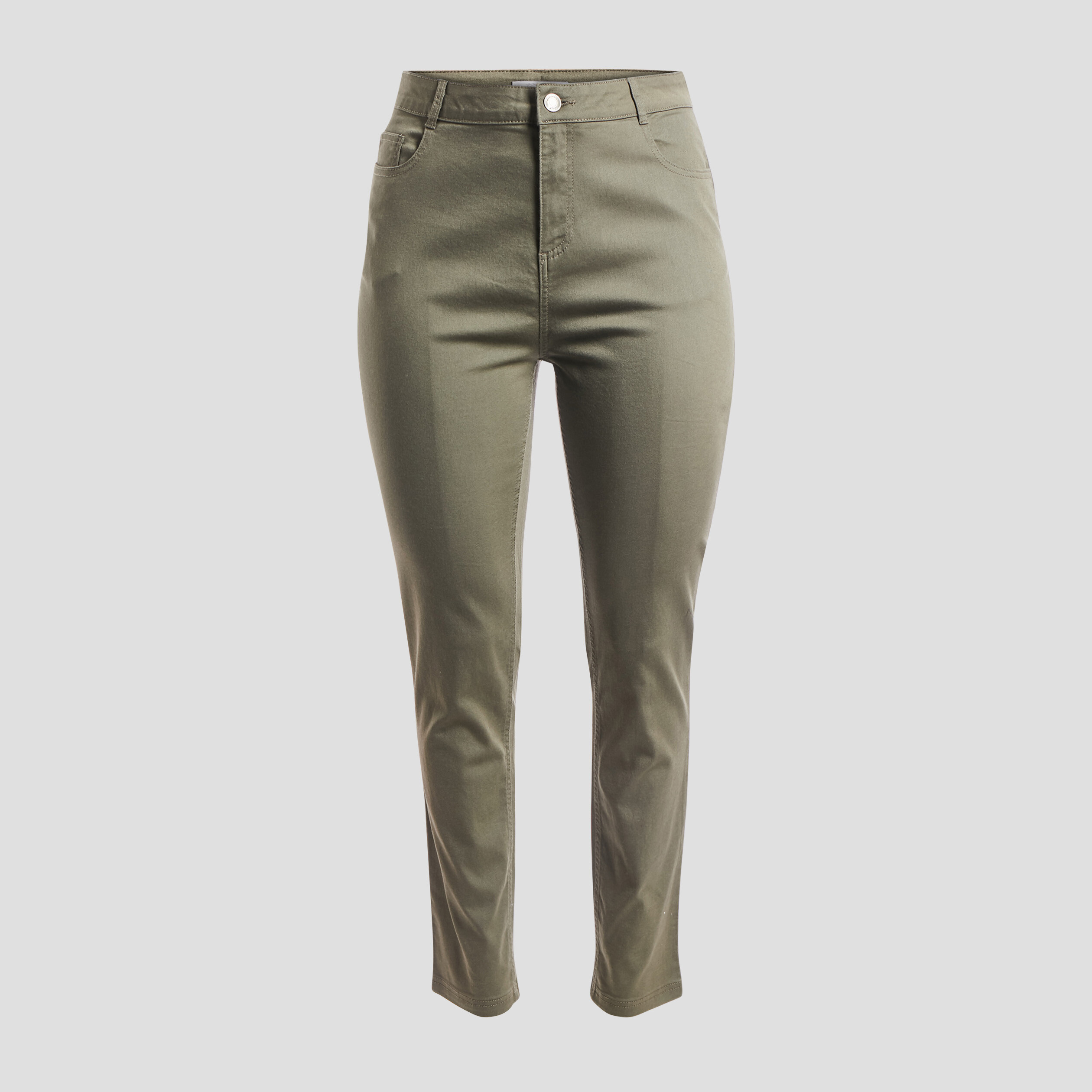 Pantalon slim vert kaki femme grande taille | La Halle