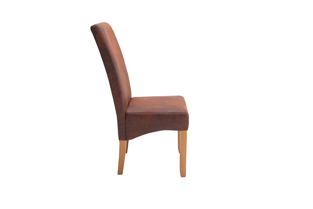 riess-ambiente Polsterstuhl CASA vintage braun, Esszimmer · Microfaser · Massivholz