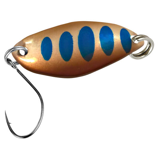 FTM Trout Spoon Fly (1,2 g, Kupfer/Blaue Punkte)