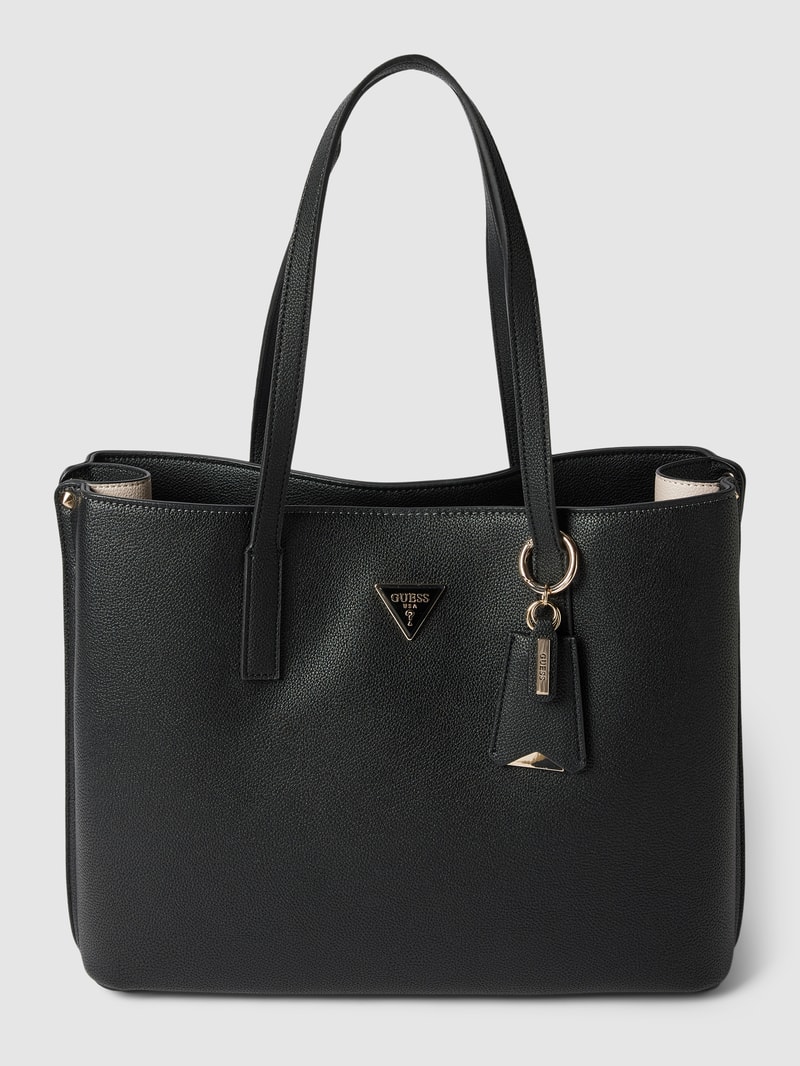 Handtasche mit Label-Applikation Modell 'MERIDIAN GIRLFRIEND' in graphit