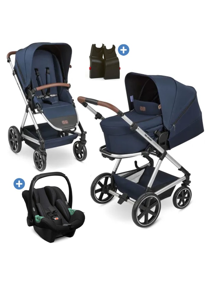 ABC-Design 3in1 Kombi-Kinderwagen-Set Timbo 4 mit Babywanne, in blau,silber günstig kaufen onesize