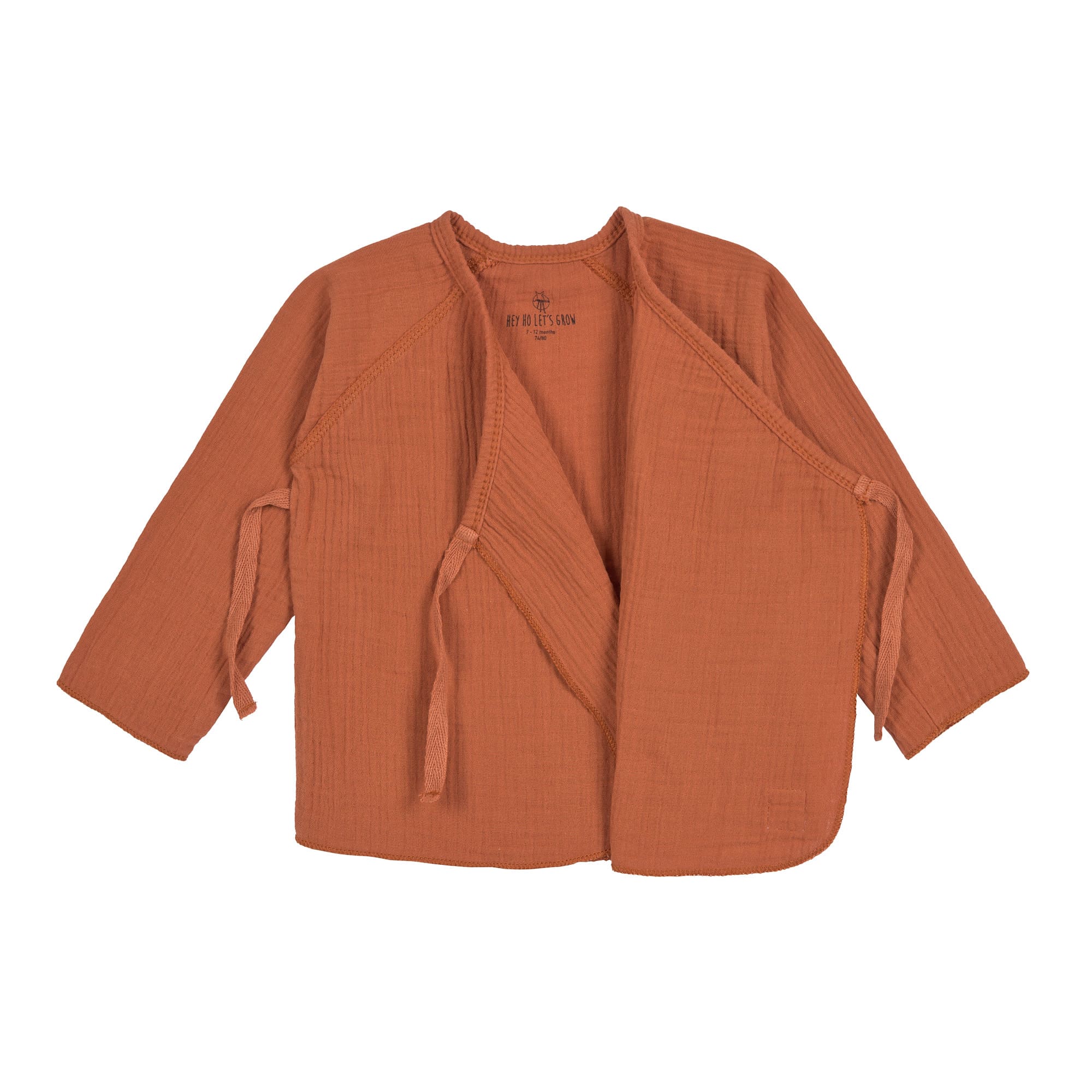 Baby Wickelshirt - Bio Baumwolle, Rostrot