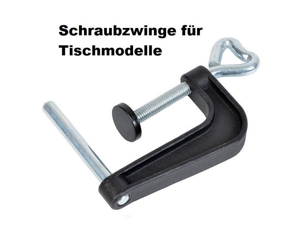 Eschenfelder Getreidemühle Kornquetsche Flockenquetsche Tischmodell Holztrichter abnehmbar Manuell, (3 Stück), Kurbel 25cm mit Tisch-Schraubzwinge und Reinigungsbürste gratis dazu