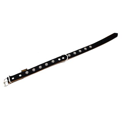 Heim Halsband Edelweiß, schwarz/natur