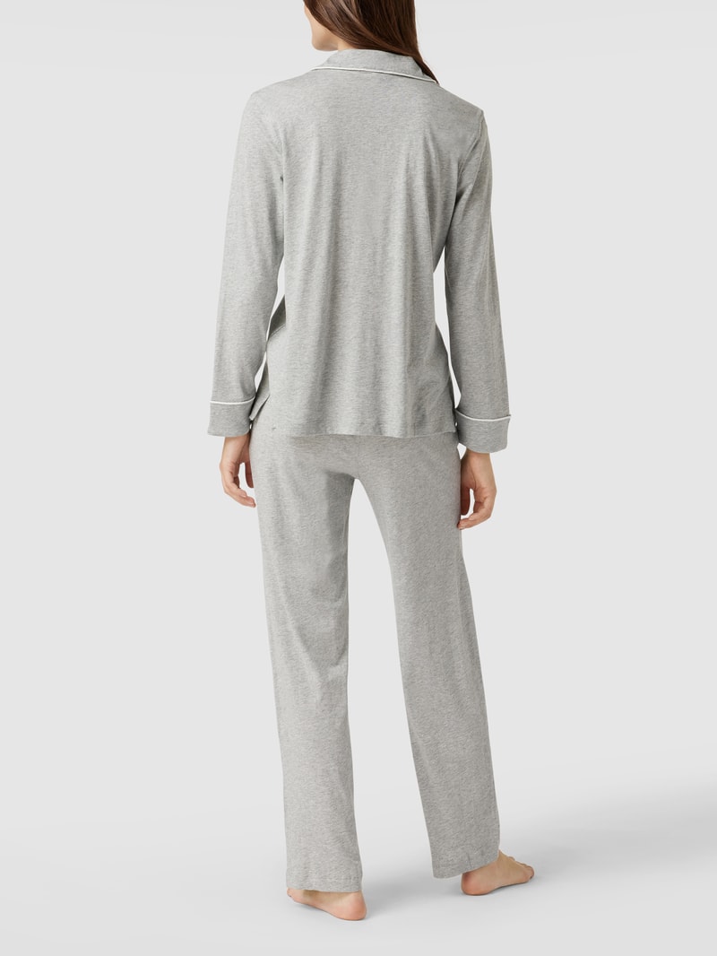 Pyjama aus Baumwoll-Modal-Mix in mittelgrau