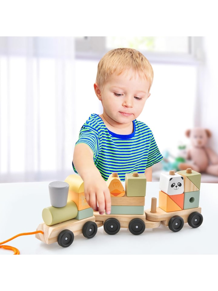 COSTWAY 3 tlg. Set Eisenbahn in Bunt günstig kaufen 14 cm