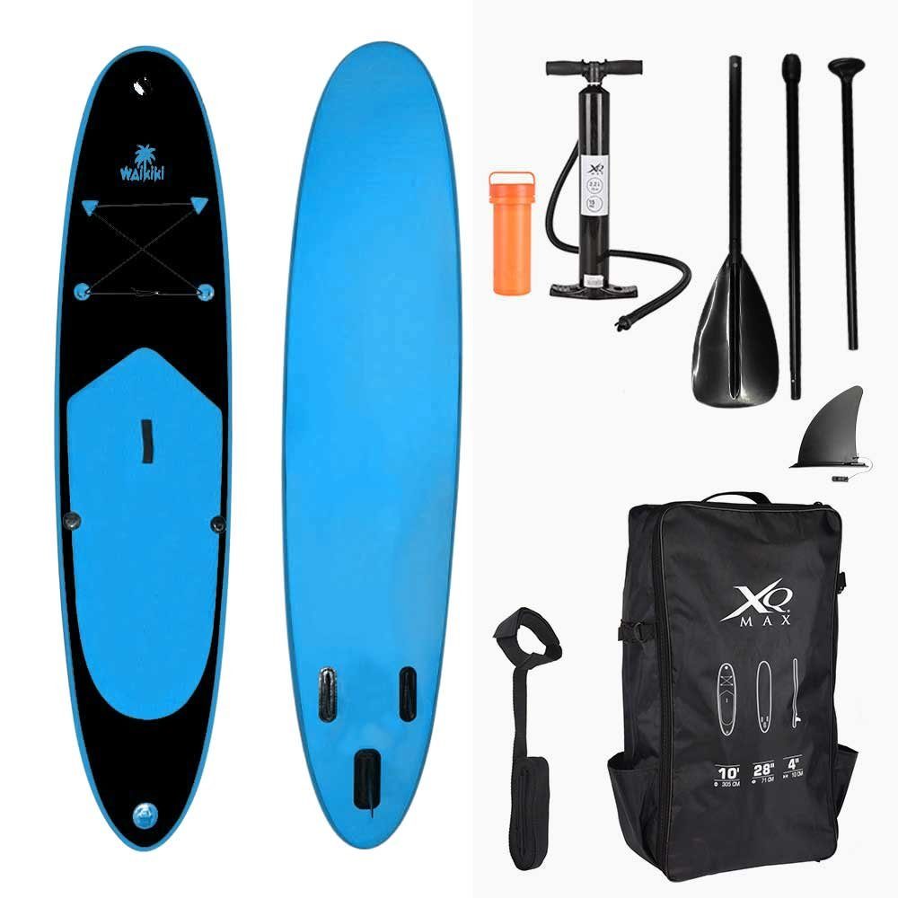 made2trade Inflatable SUP-Board 285cm - WAIKIKI BLAU, komplettes Set mit Pumpe, Flickwerkzeug, Fußleine und verstellbares Paddel