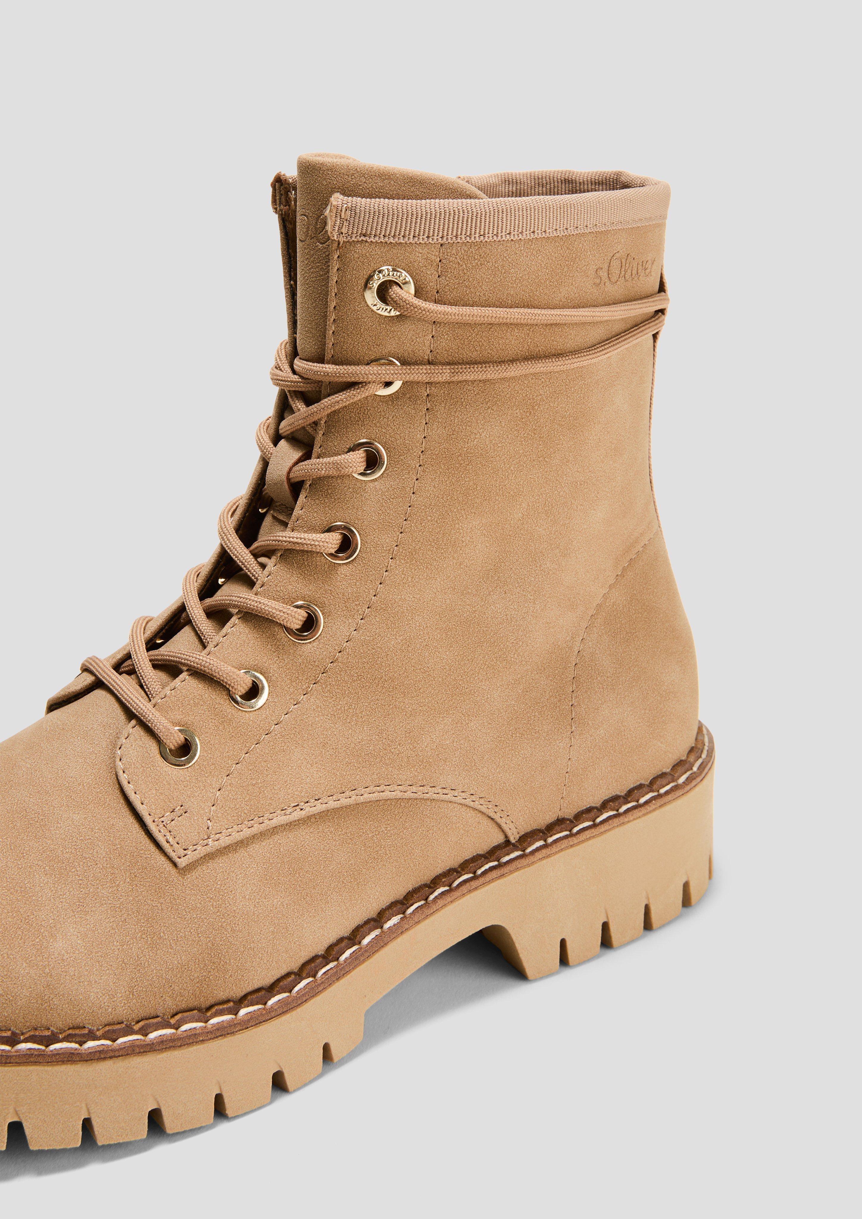 Schnürstiefel in Leder-Optik  6008284-440