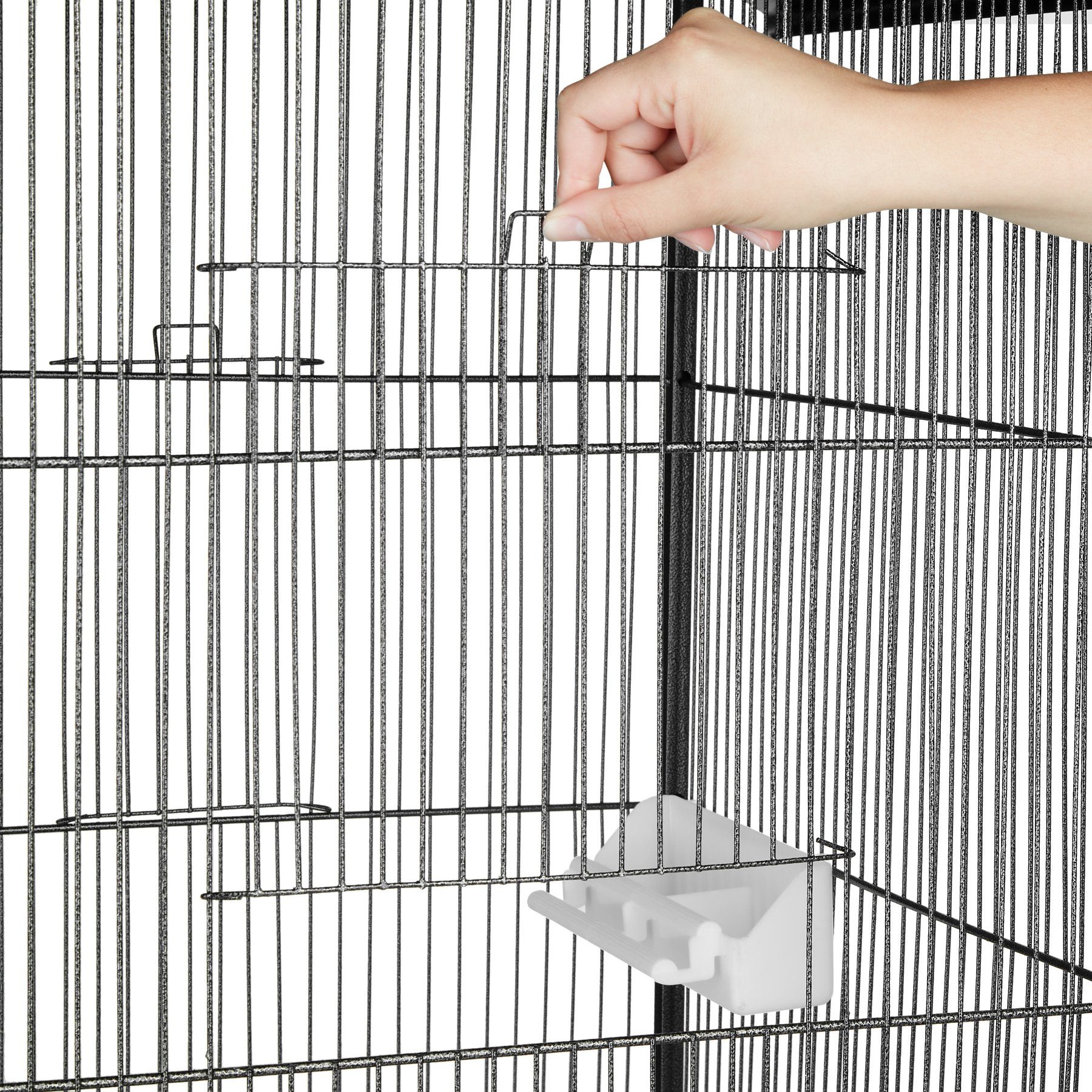 tectake Vogelkäfig Vogelkäfig 162cm hoch, Spitzdach