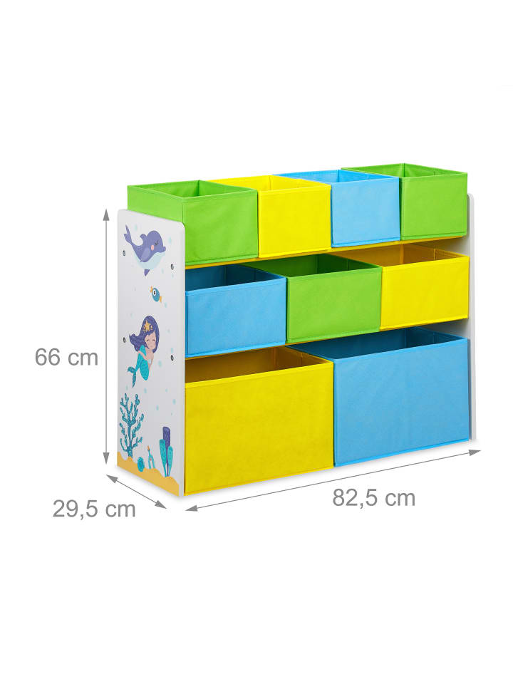 relaxdays Kinderregal Meerjungfrau in Bunt - (B)82,5 x (H)66 x (T)29,5 cm günstig kaufen onesize