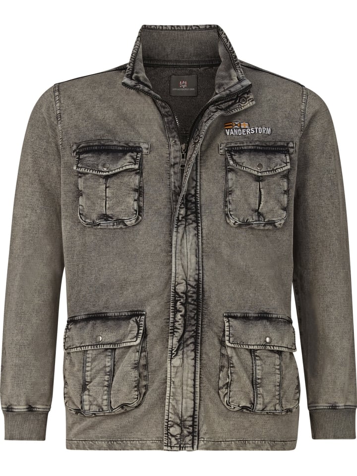 Jan Vanderstorm Sweatjacke GANGOLF in dunkelgrau günstig kaufen