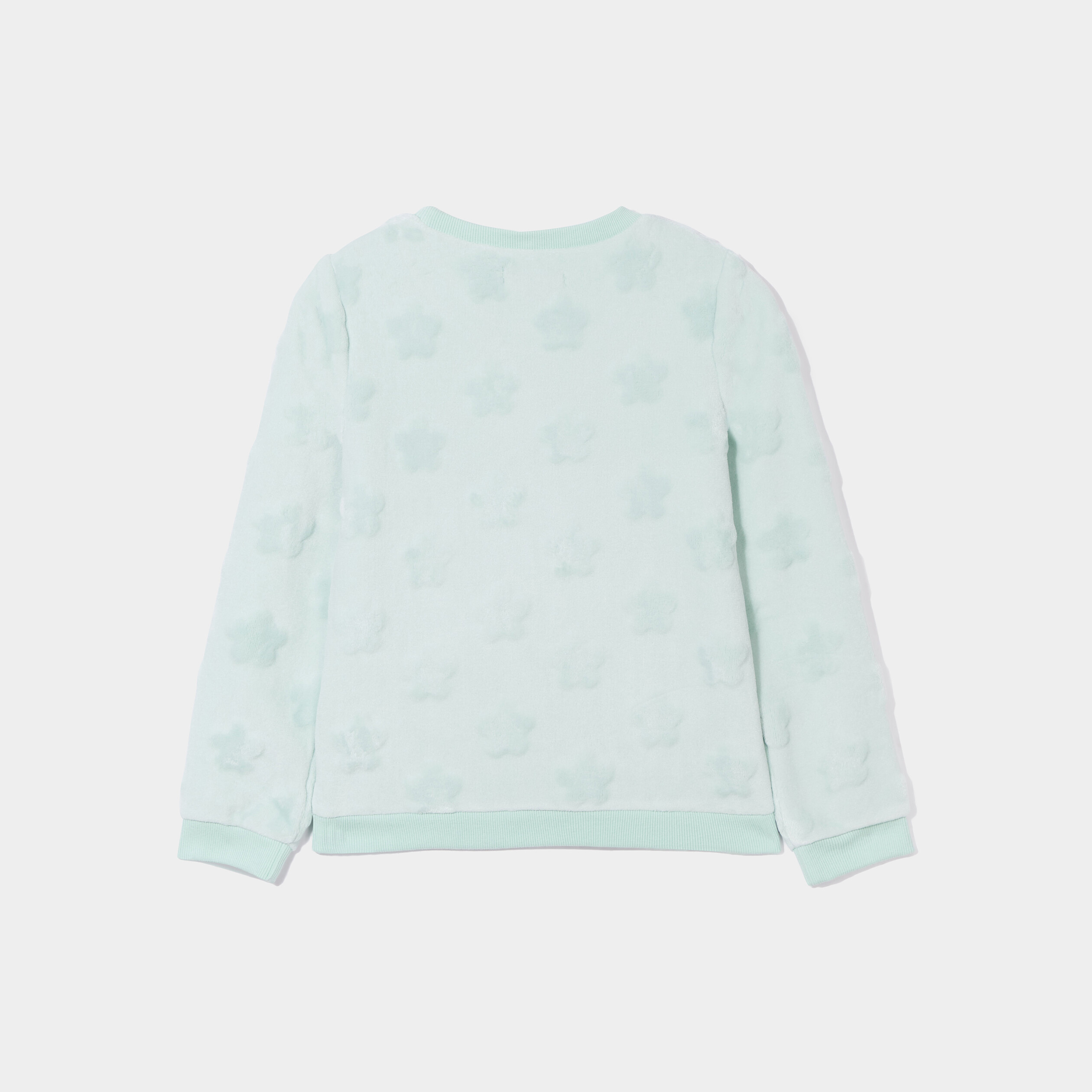 Sweat doux manches longues bleu gris fille | La Halle