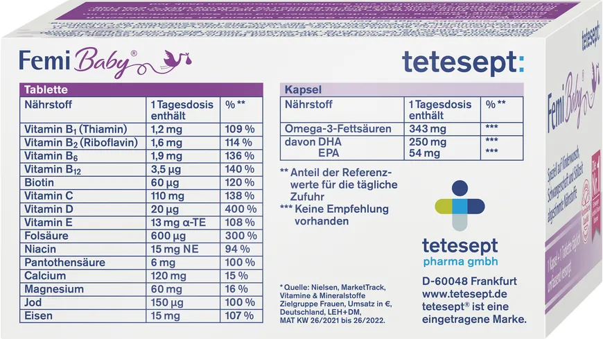 tetesept Femi Baby® 30 Tabletten + 30 Kapseln