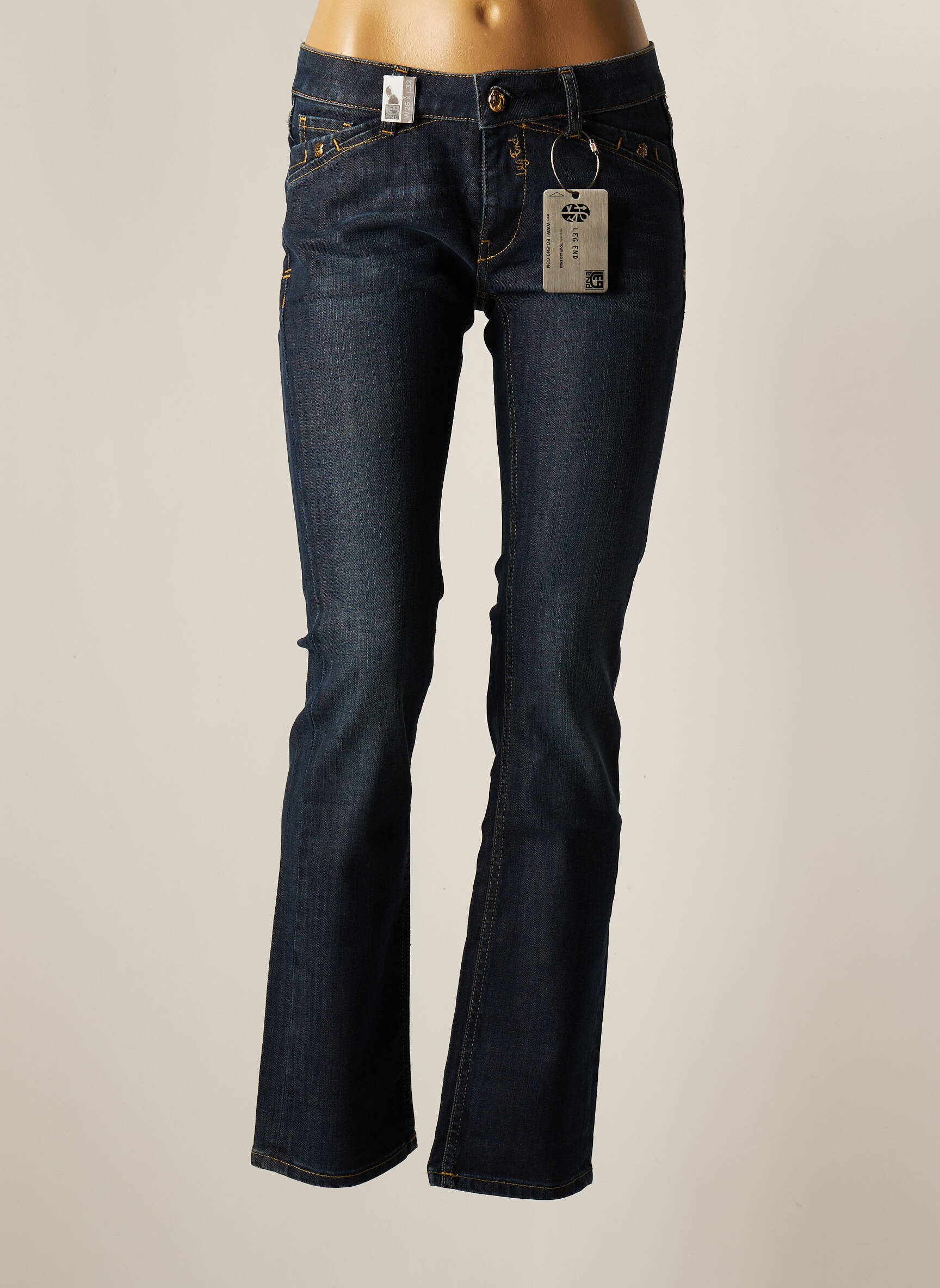Leg End Jeans Coupe Droite Femme couleur bleu