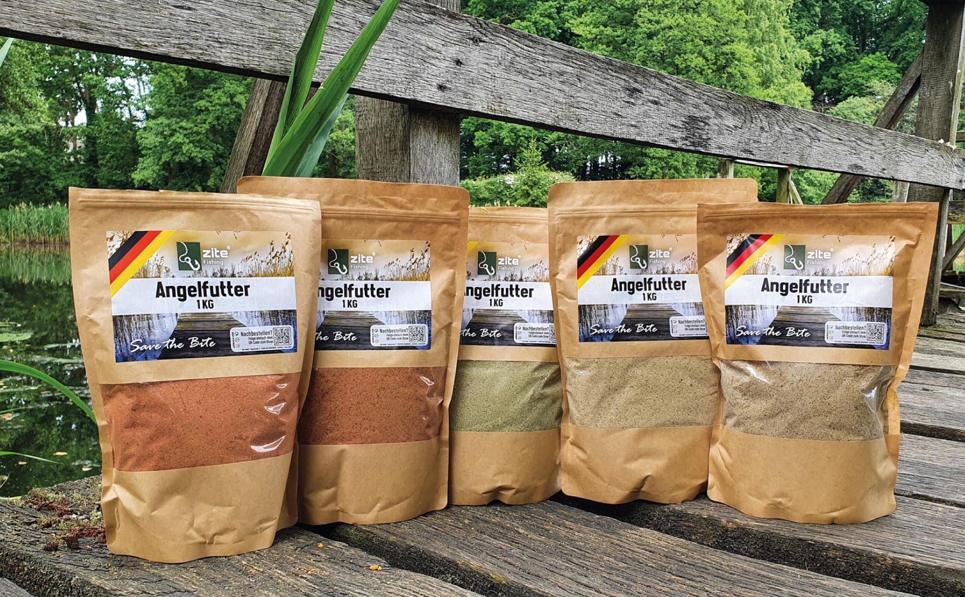 Zite Kunstköder Grundfutter Set 3x1 kg Powerbait Angelfutter 5 Aromen Karpfenfutter