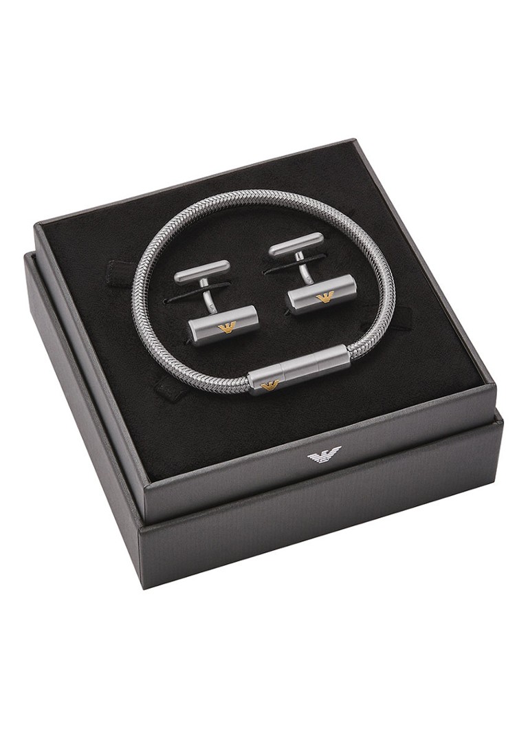 Emporio Armani Key Basics set of bracelet and cufflinks EGS3044SET