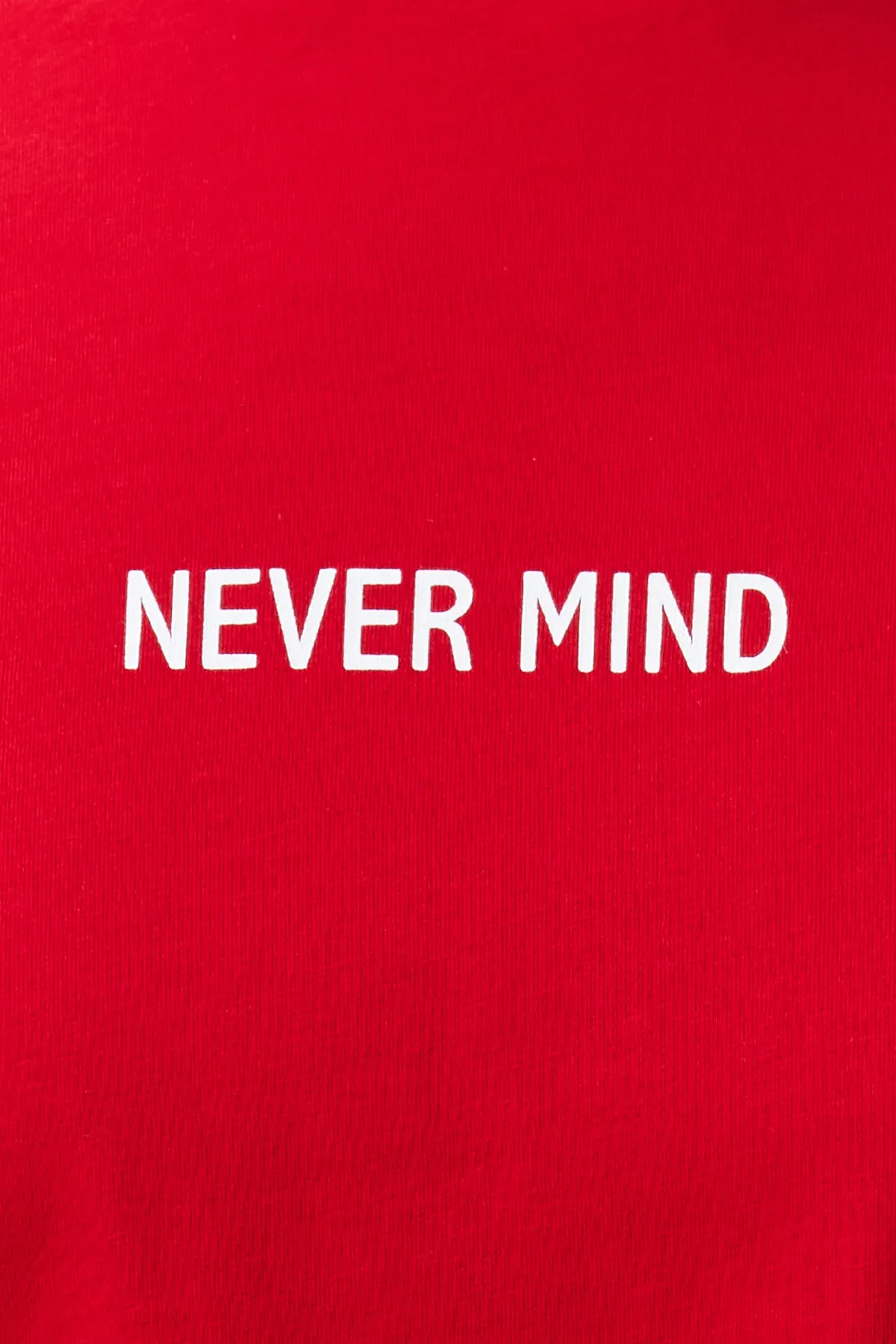 Trendyol Curve  Rotes Oversize-Strick-T-Shirt mit Slogan-Print TBBSS24BF00018