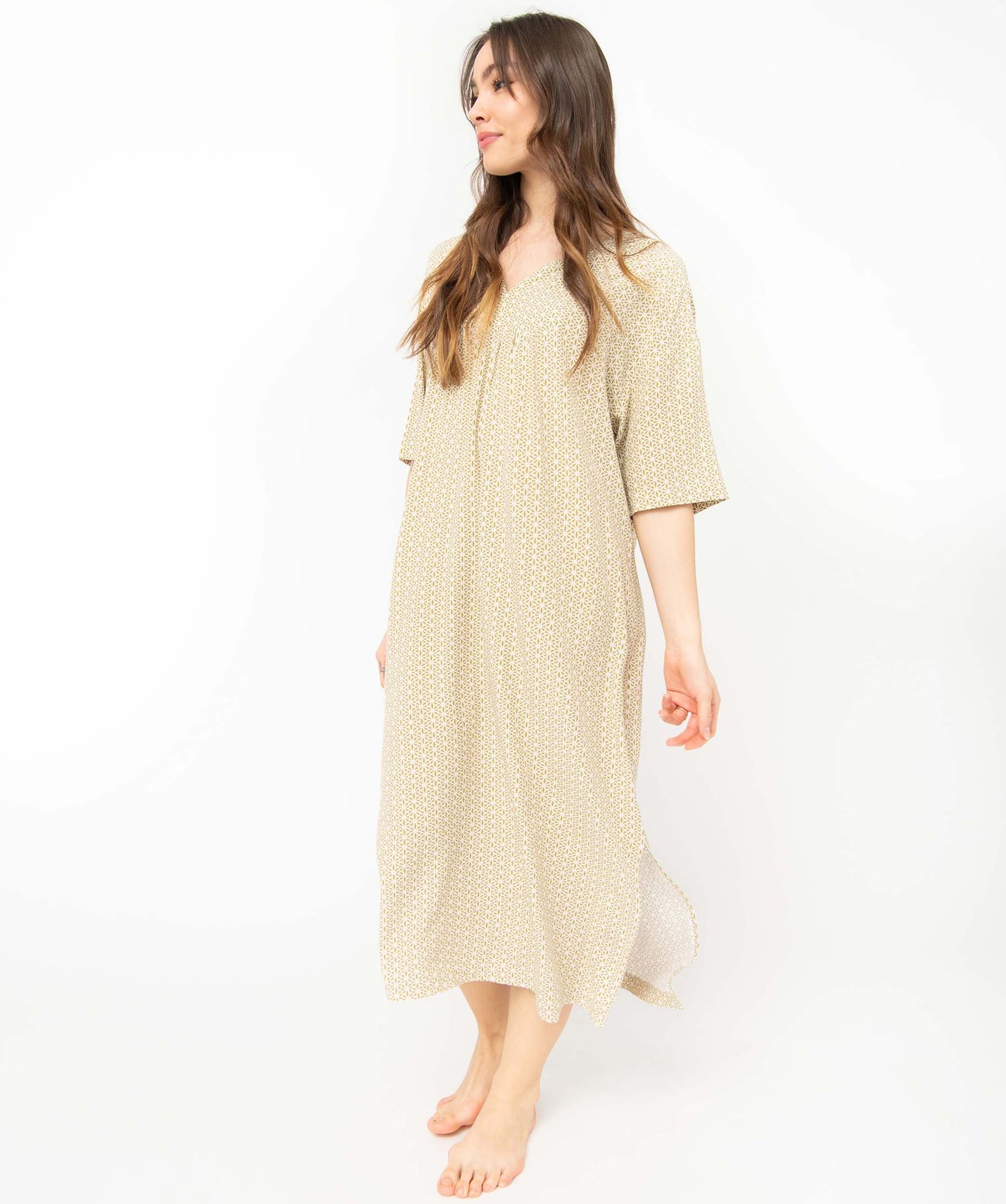Chemise de nuit femme imprimée à manches courtes imprime | GEMO